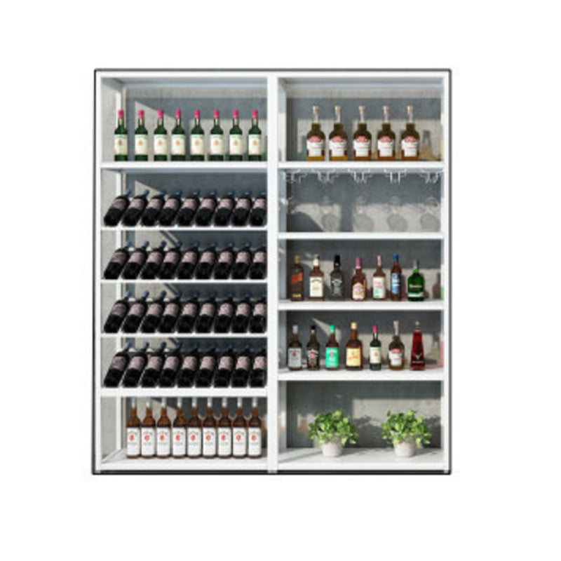 Contemporary Floor Wine Bottle Rack Iron Bottle Holder for Kitchen