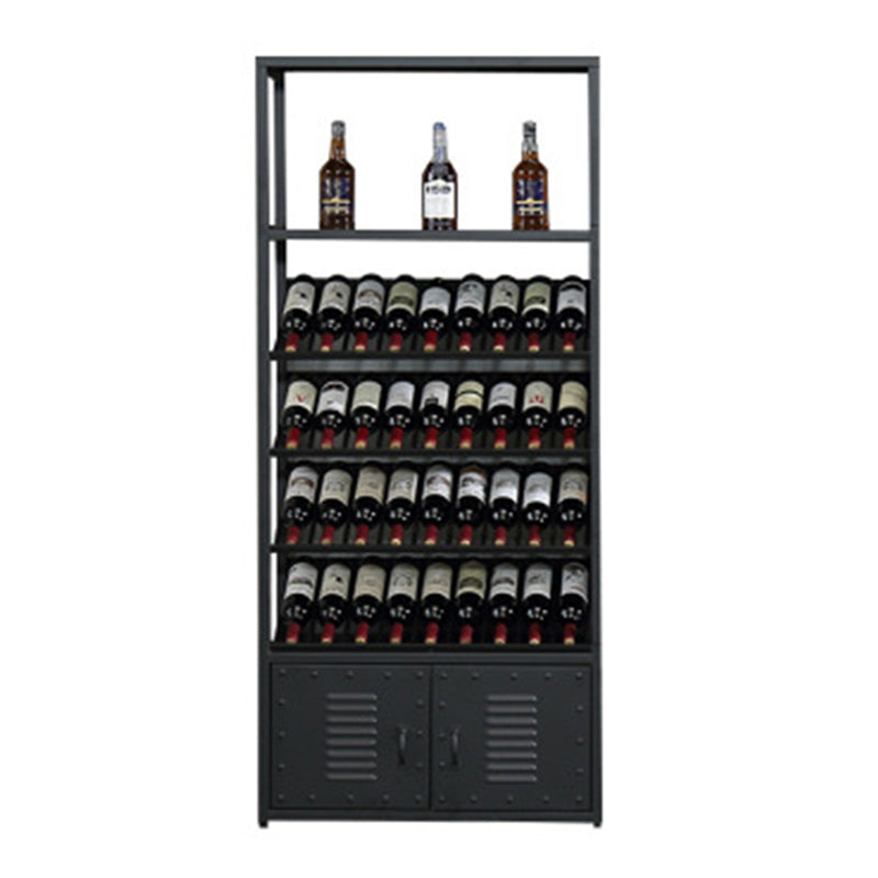 70.9"H Industrial Freestanding Bottle Holder Metal Bottle Rack with Shelf