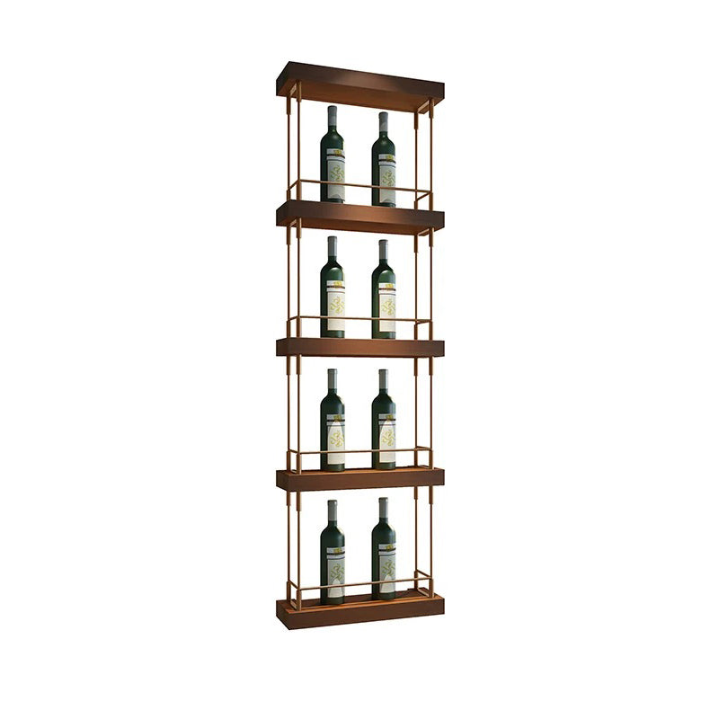 Modern Floor Wine Holder Rack Metal Wine Holder Rack with Shelf