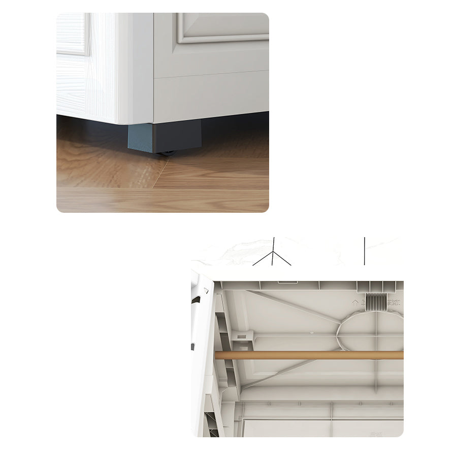 Modern Style Plastic Wardrobe Cloth Rod Included Wardrobe Closet