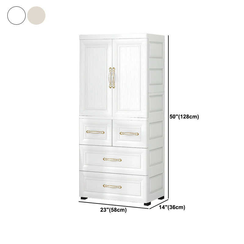 Modern Style Plastic Wardrobe Cloth Rod Included Wardrobe Closet