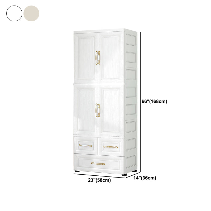 Modern Style Plastic Wardrobe Cloth Rod Included Wardrobe Closet