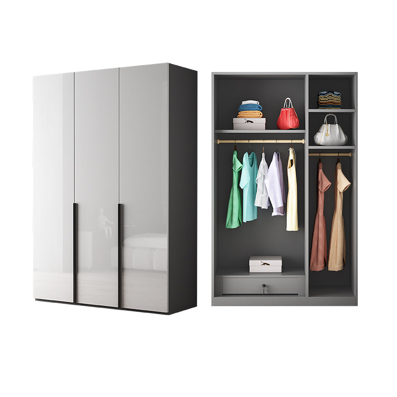Modern Wardrobe Closet With Shelves Engineered Wood Wardrobe Armoire