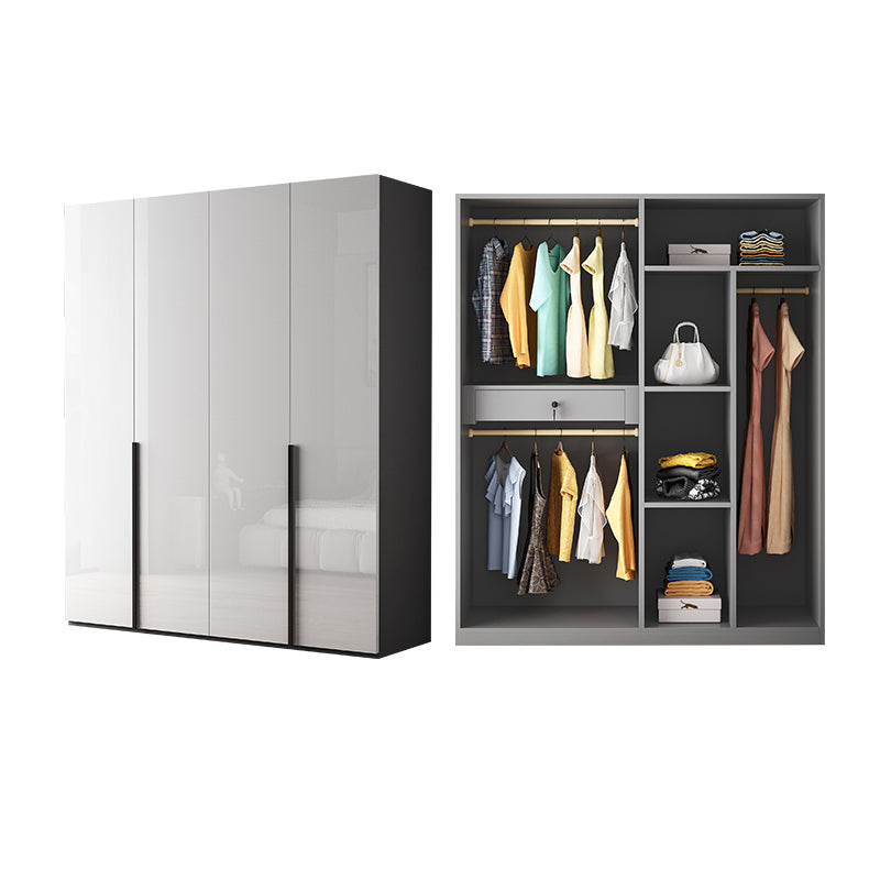 Modern Wardrobe Closet With Shelves Engineered Wood Wardrobe Armoire