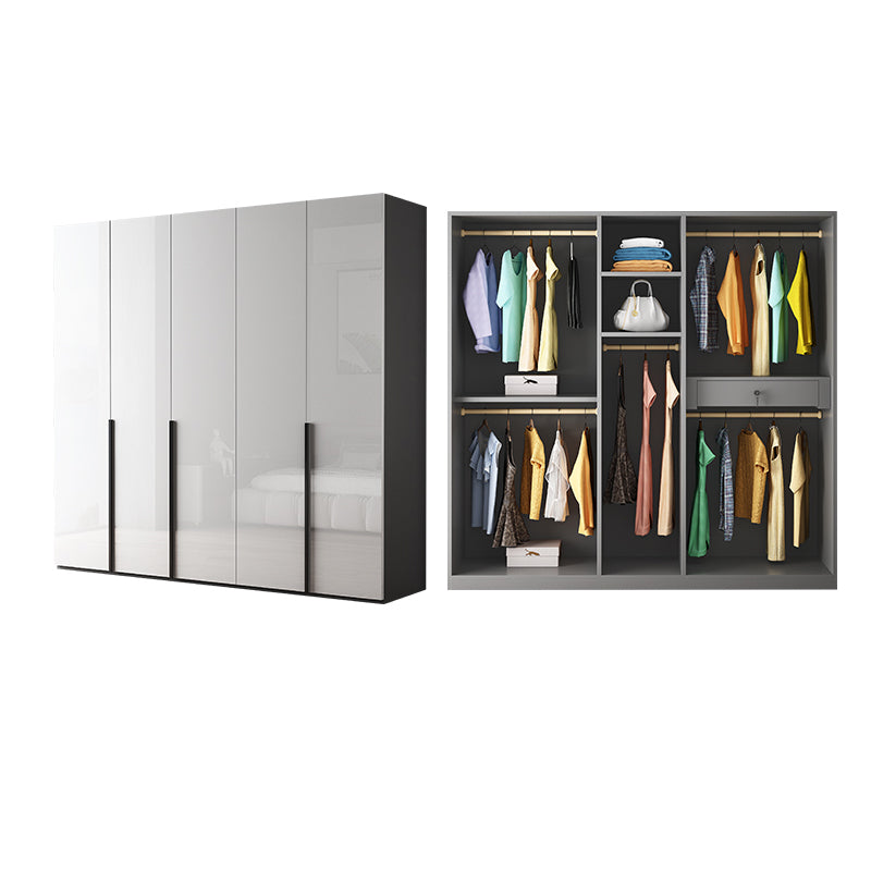 Modern Wardrobe Closet With Shelves Engineered Wood Wardrobe Armoire