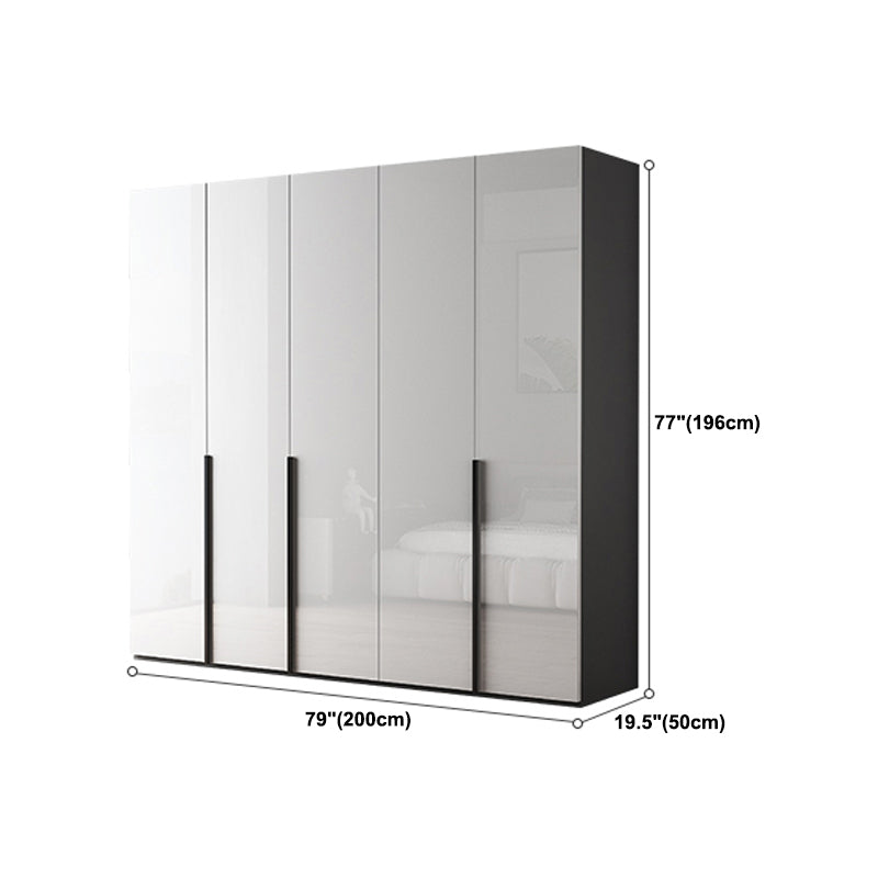 Modern Wardrobe Closet With Shelves Engineered Wood Wardrobe Armoire