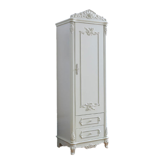 French Country Wardrobe Solid Wood Wardrobe Closet with Cloth Rod