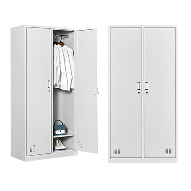 Grey Wardrobe Armoire Metal Contemporary Wardrobe Cabinet for Home