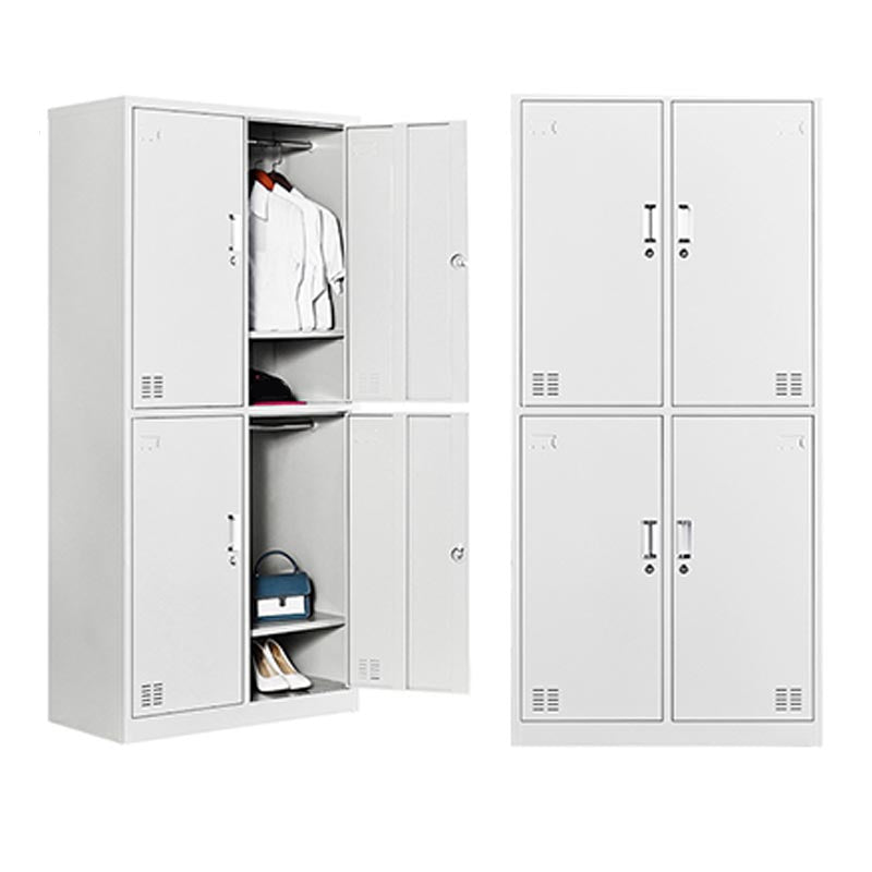Grey Wardrobe Armoire Metal Contemporary Wardrobe Cabinet for Home