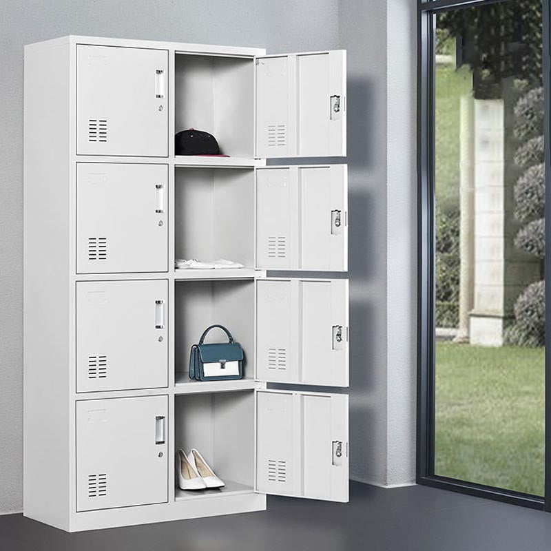 Grey Wardrobe Armoire Metal Contemporary Wardrobe Cabinet for Home