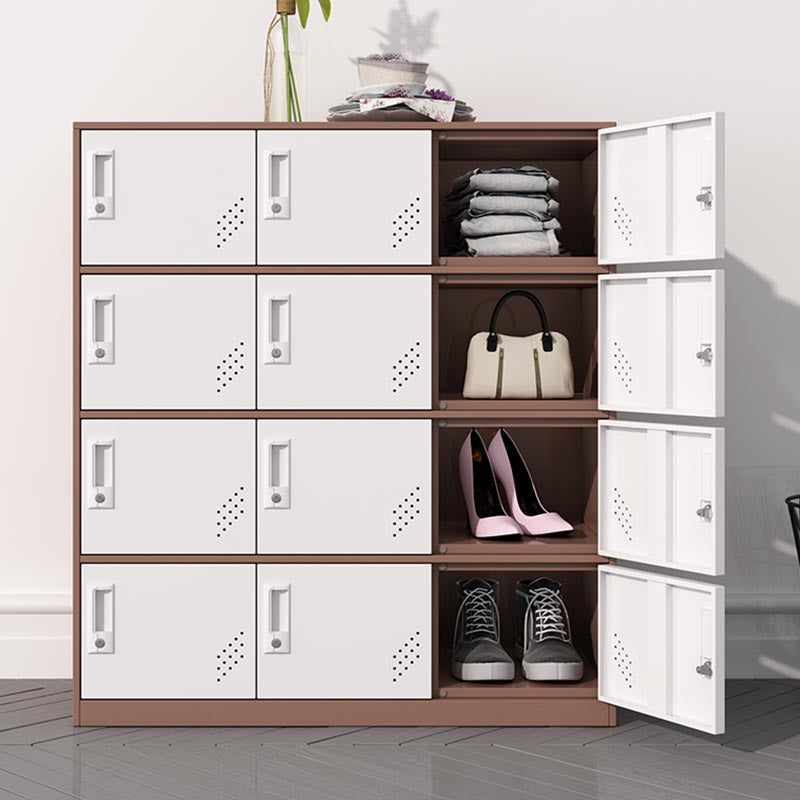 Metal Storage Cabinet Contemporary Non-Hanging Armoire for Home