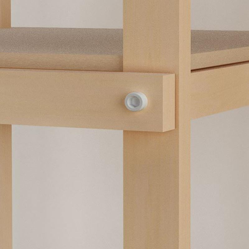 Contemporary Style Wardrobe Solid Wood 1-Door Wardrobe Closet with Cloth Rod