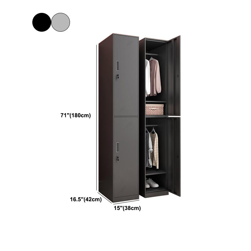 Hinged Wardrobe Cabinet Contemporary Metal Wardrobe for Bedroom