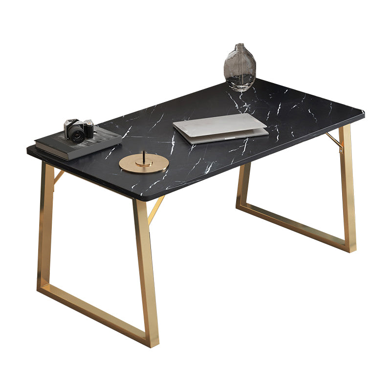 Manufactured Wood Office Desk Rectangular Matte Finish Writing Desk for Home and Office