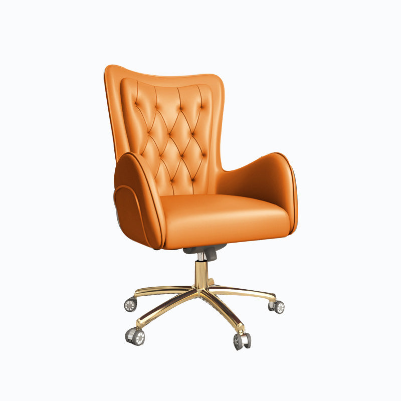 Modern Leatherette and Mesh Executive Chair Upholstered Mid-back Task Chair