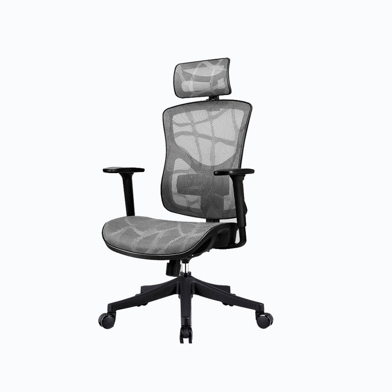 Velvet Task Chair Modern Home High-back Office Chair Ribbed Swivel