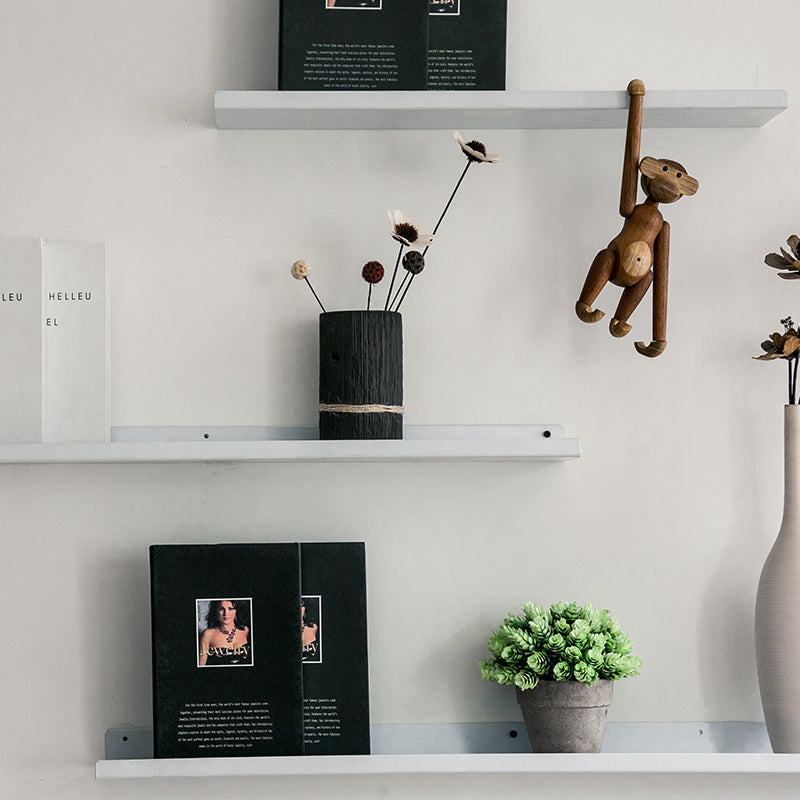 Contemporary Floating Bookshelf Iron 4.7" W Living Room Book Shelf