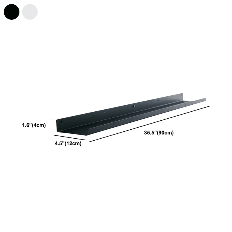 Contemporary Floating Bookshelf Iron 4.7" W Living Room Book Shelf