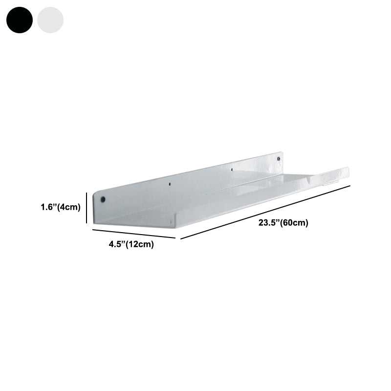 Contemporary Floating Bookshelf Iron 4.7" W Living Room Book Shelf