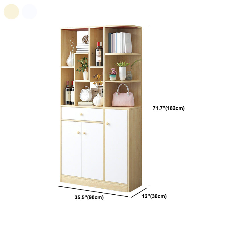 Modern Standard Shelf 11.81-inch Wide Floor Open Bookcase for Living Room