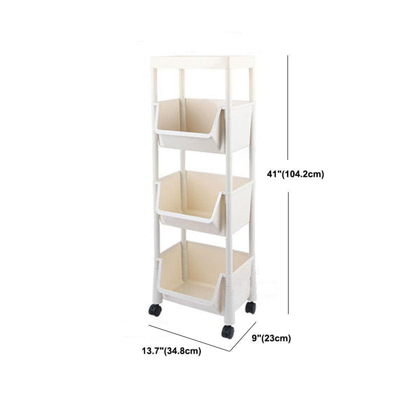 Modern Plastic Bookshelf Etagere Vertical  Open Shelf Bookcase