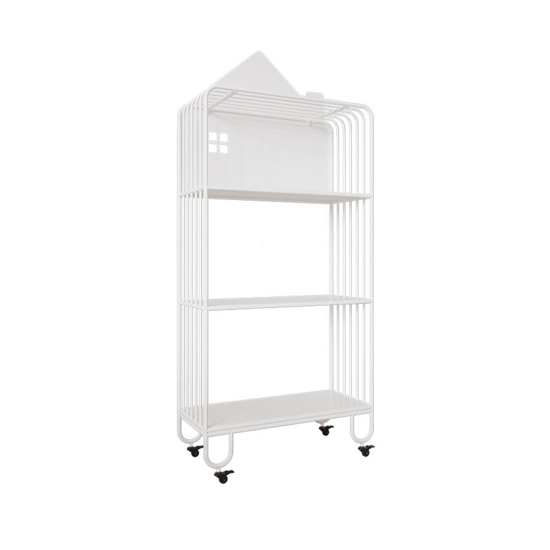 Modern Metal Bookshelf Standard Open Shelf Bookcase in Burnish