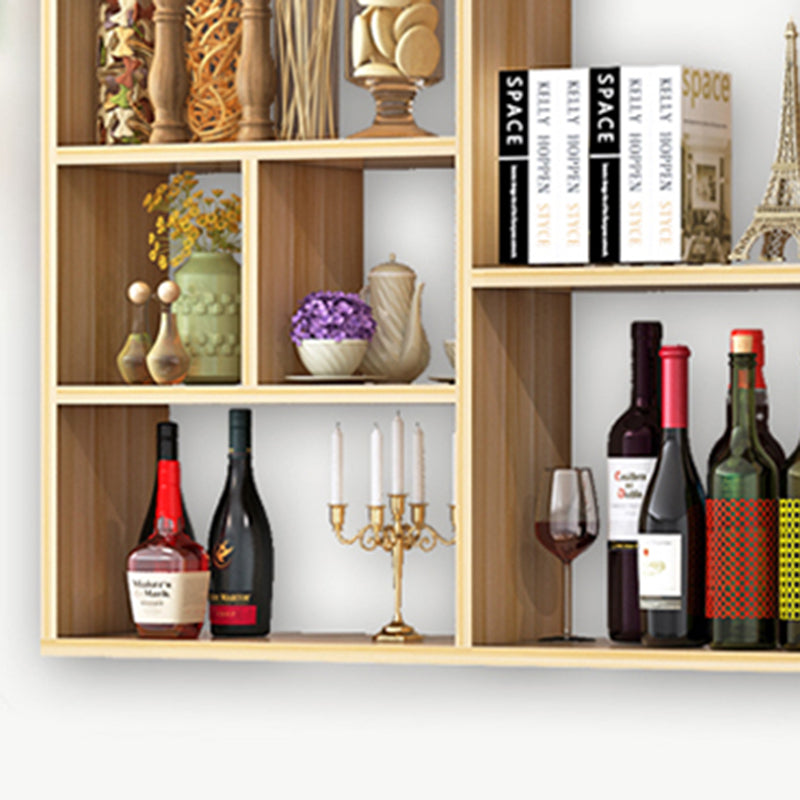 Contemporary Wooden Shelf Bookcase Wall Mounted Floating Bookcase