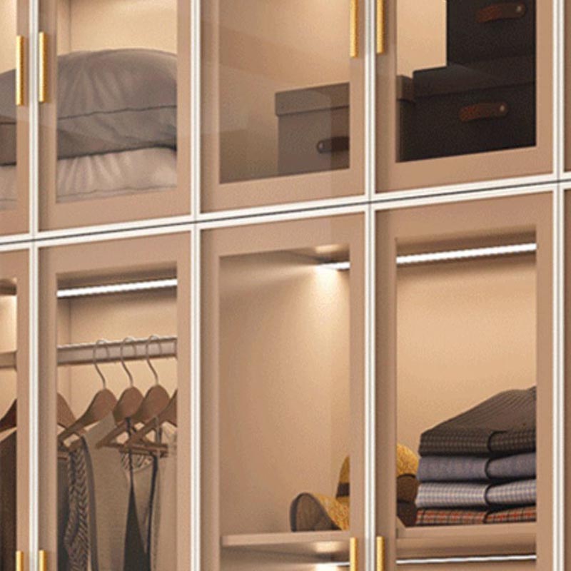 Contemporary Style Wardrobe White Colour Wood Wardrobe Closet for Home