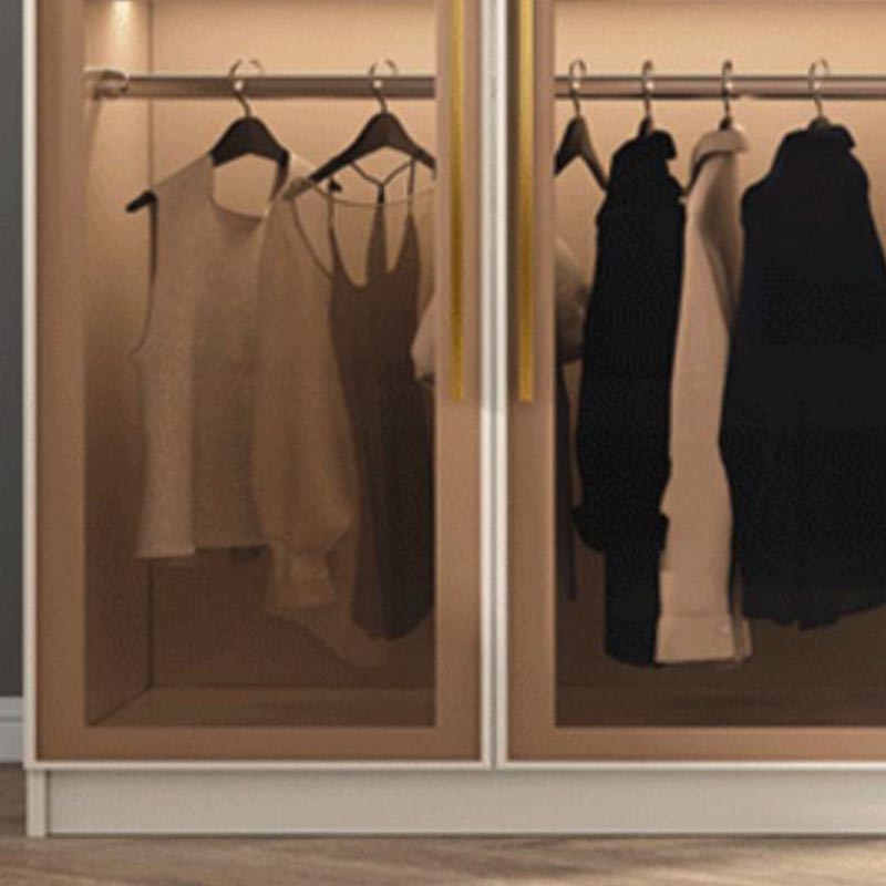 Contemporary Style Wardrobe White Colour Wood Wardrobe Closet for Home