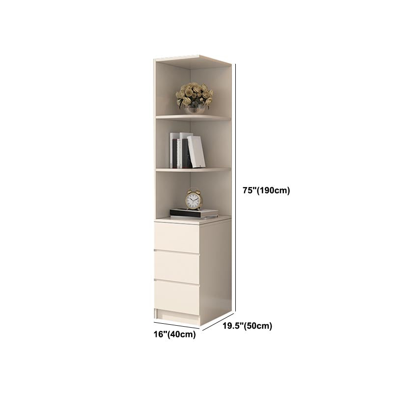 Contemporary Style Wardrobe White Colour Wood Wardrobe Closet for Home