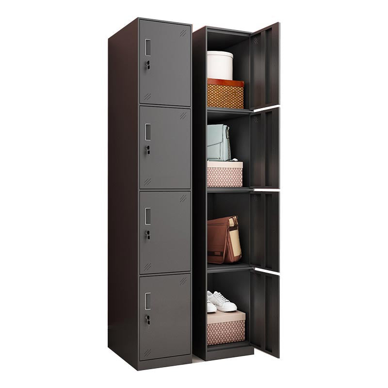 Black Metal Wardrobe Cabinet Contemporary Hinged Wardrobe Armoire