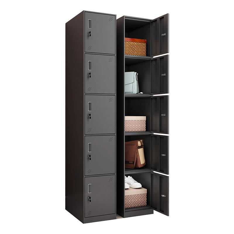 Black Metal Wardrobe Cabinet Contemporary Hinged Wardrobe Armoire