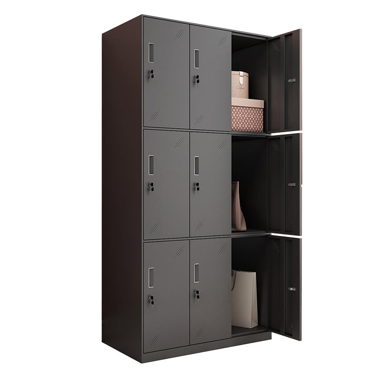 Black Metal Wardrobe Cabinet Contemporary Hinged Wardrobe Armoire