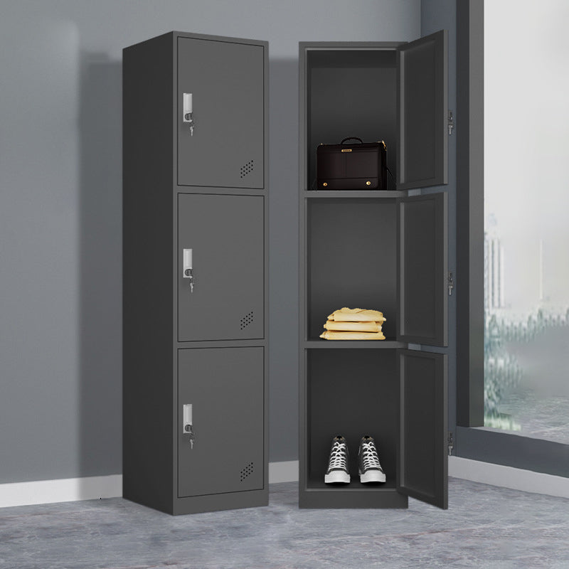 Hinged Wardrobe Armoire Contemporary Metal Storage Cabinet for Home