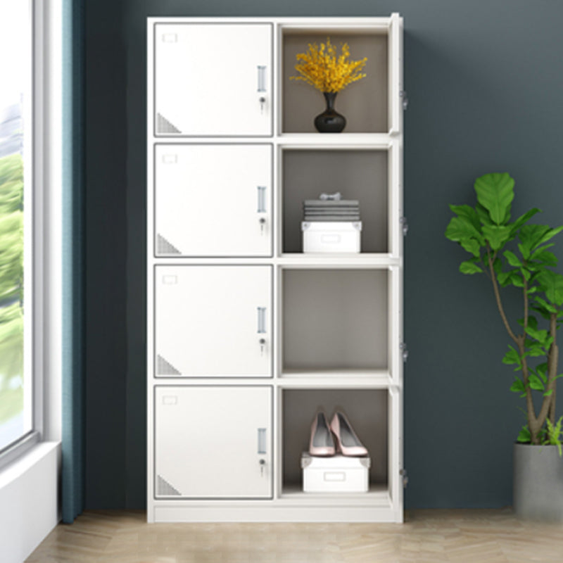 Contemporary Wardrobe Metal Freestanding Wardrobe Closet with Locks