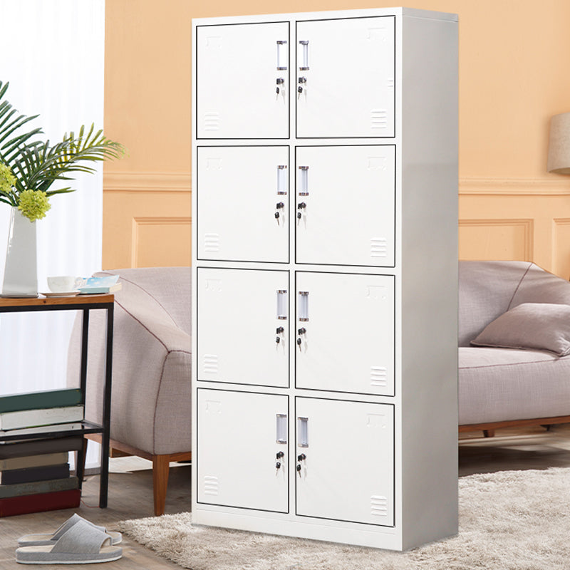 Contemporary Wardrobe Metal Freestanding Wardrobe Closet with Locks