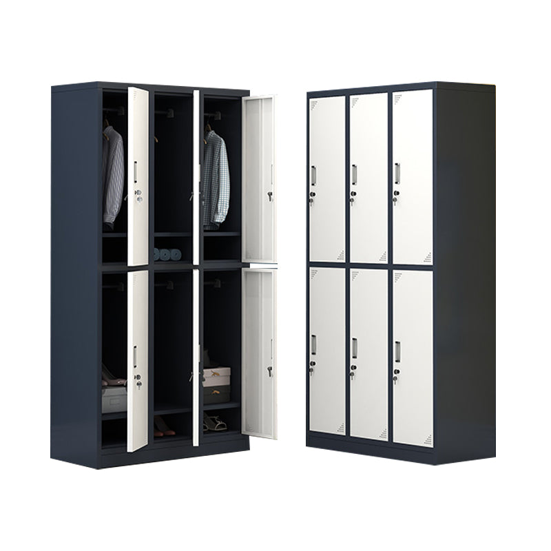 Contemporary Wardrobe Metal Freestanding Wardrobe Closet with Locks