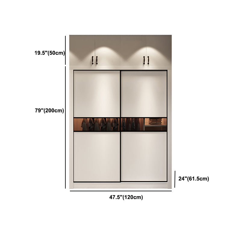 Contemporary Wardrobe Armoire Wooden Wardrobe Cabinet with Shelves