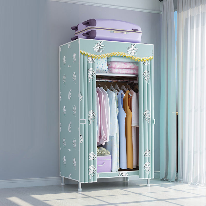Contemporary Style Wardrobe Metal Wardrobe Closet with 1-Door