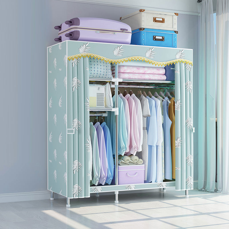 Contemporary Style Wardrobe Metal Wardrobe Closet with 1-Door