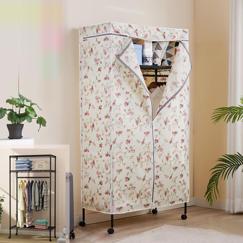 Contemporary Style Wardrobe Metal Adjustable Shelves Wardrobe Closet