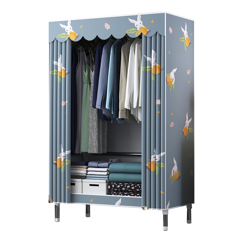 Contemporary Style Wardrobe Metal 1-Door Wardrobe Closet for Home