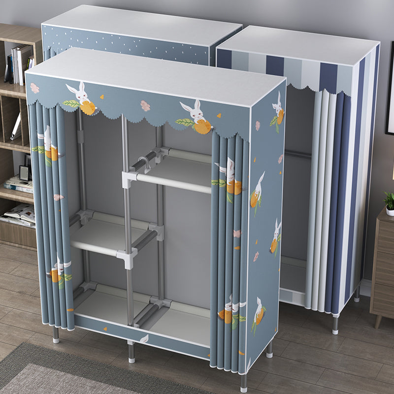 Contemporary Style Wardrobe Metal 1-Door Wardrobe Closet for Home