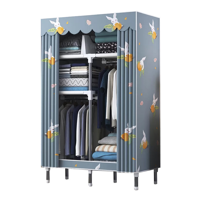 Contemporary Style Wardrobe Metal 1-Door Wardrobe Closet for Home