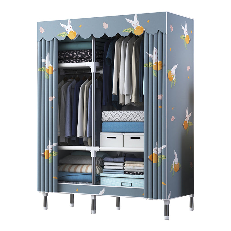 Contemporary Style Wardrobe Metal 1-Door Wardrobe Closet for Home