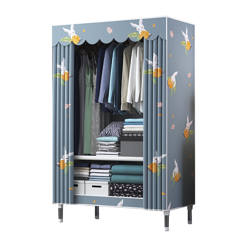 Contemporary Style Wardrobe Metal 1-Door Wardrobe Closet for Home
