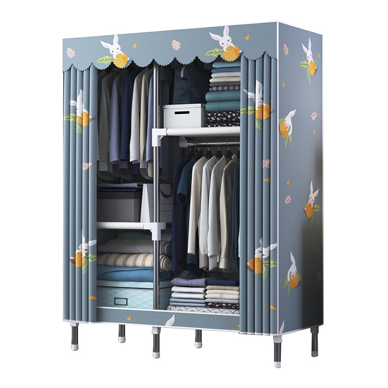 Contemporary Style Wardrobe Metal 1-Door Wardrobe Closet for Home