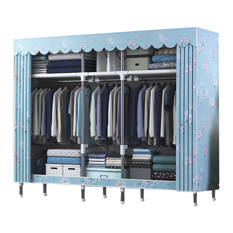 Contemporary Style Wardrobe Metal 1-Door Wardrobe Closet for Home