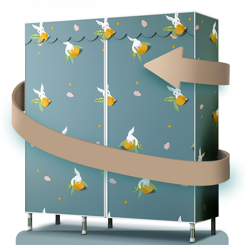 Contemporary Style Wardrobe Metal 1-Door Wardrobe Closet for Home