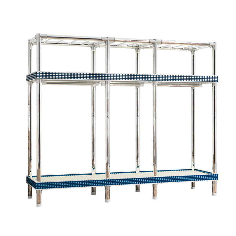 Contemporary Style Wardrobe Metal 1 Door Wardrobe Closet With Shelves